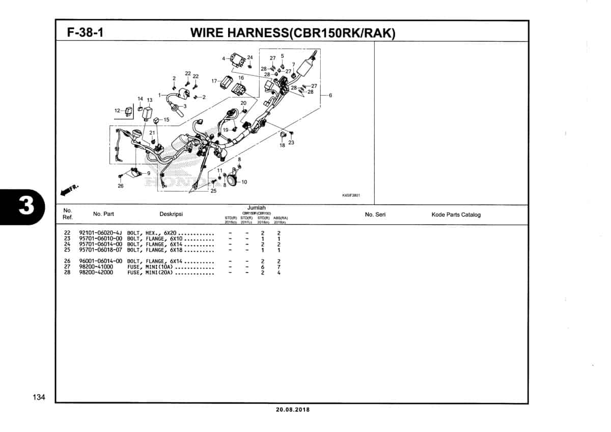 F-38-1-Wire-Harness-(CBR150RK-RAK)-Katalog-New-CBR-150R-K45N