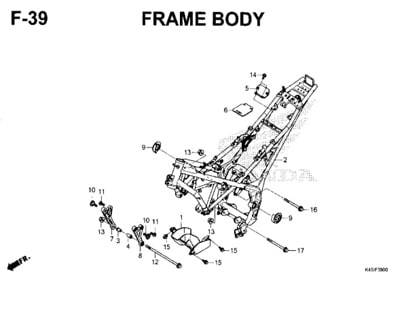 F39 – Frame Body – Katalog Honda New CBR 150R K45N