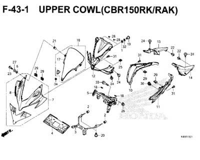 F-43-1-Upper-Cowl-(CBR150RK-RAK)-New-CBR-150R-K45N