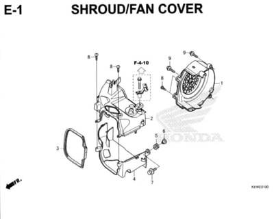 E1 – Shroud/Fan Cover – Katalog Honda New BeAT Street eSP