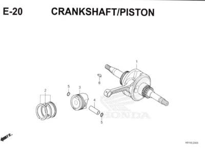 E20 – Crankshaft/Piston – Katalog Honda New BeAT Street eSP