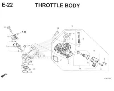 E22 – Throttle Body – Katalog Honda New BeAT Street eSP