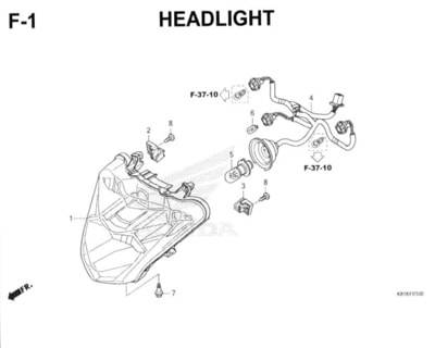 F1 – Headlight – Katalog Honda New BeAT Street eSP