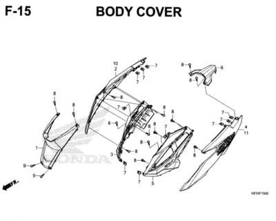 F15 – Body Cover – Katalog Honda New BeAT Street eSP