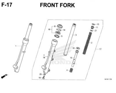 F17 – Front Fork – Katalog Honda New BeAT Street eSP