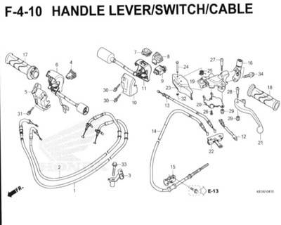 F4-10 – Handle Lever/Switch/Cable – Katalog Honda New BeAT Street eSP