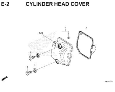 E2 – Cylinder Head Cover – Katalog Honda Genio