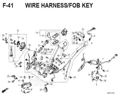 F-41-Wire-Harness-Fob-Key