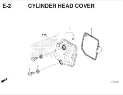 E2 – Cylinder Head Cover – Katalog Honda BeAT K1A