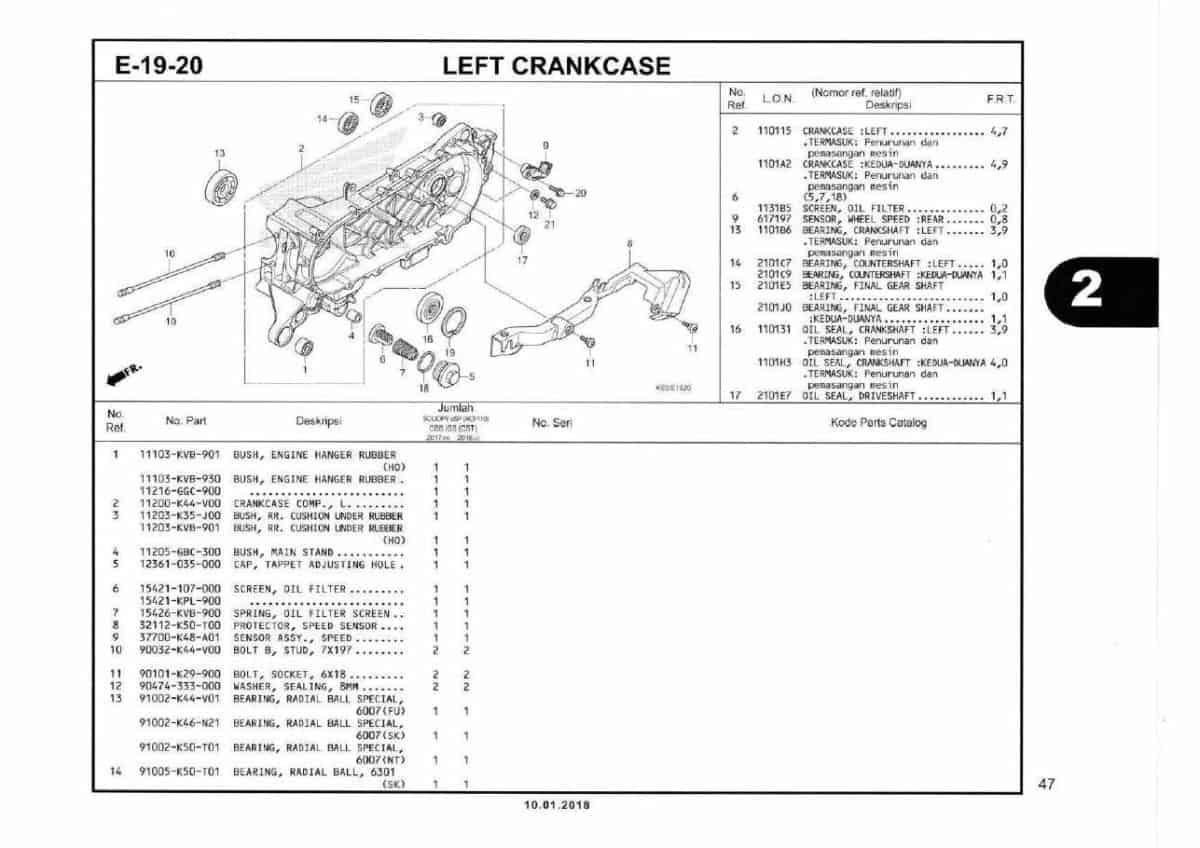 E19-20 Left Crankcase