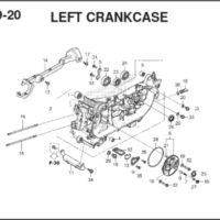 E19 -20 – Left CrankCase – Katalog Honda BeAT K1A
