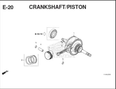 E20 Crankshaft Piston Cover