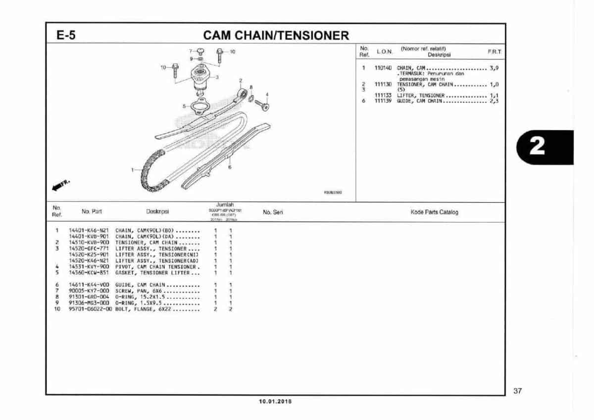 E5- Cam Chain Tensioner