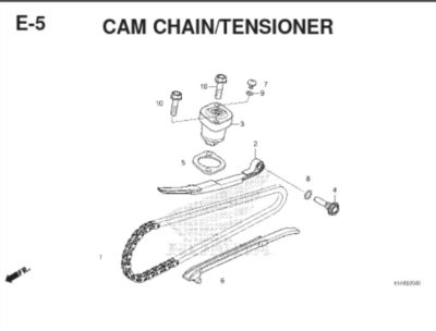 E5 – Cam Chain Tensioner – Katalog Honda BeAT K1A