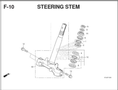 F10 – Steering Stem – Katalog Honda BeAT K1A