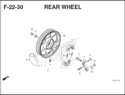 F-22-30 Rear Wheel