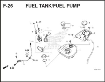 F-26 Fuel Tank Fuel Pump Cover