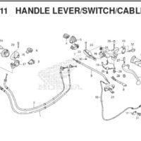 F-4-11 Handle lever Witch Cable