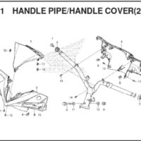 F-9-1 – Handle Pipe/ Handle Cover (2) – Katalog Honda BeAT K1A