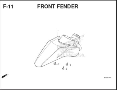 F11 – Front Fender – Katalog Honda BeAT K1A