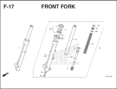 F17 Front Fork Cover