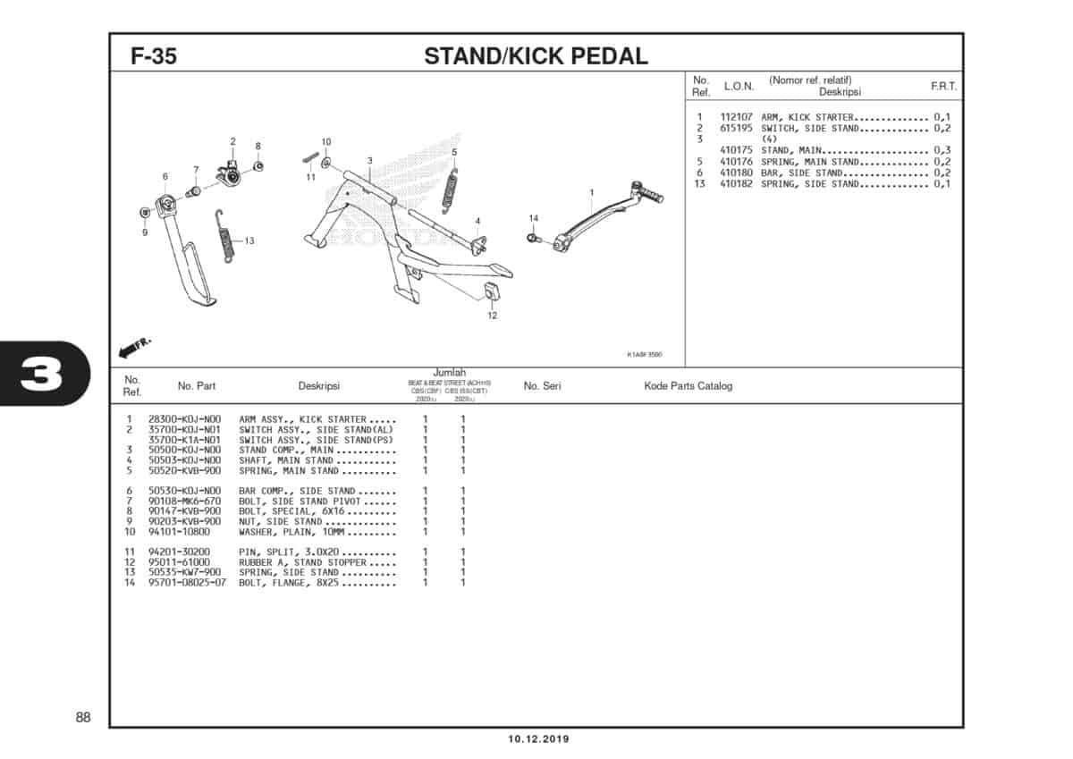 F35 STand Kick Pedal