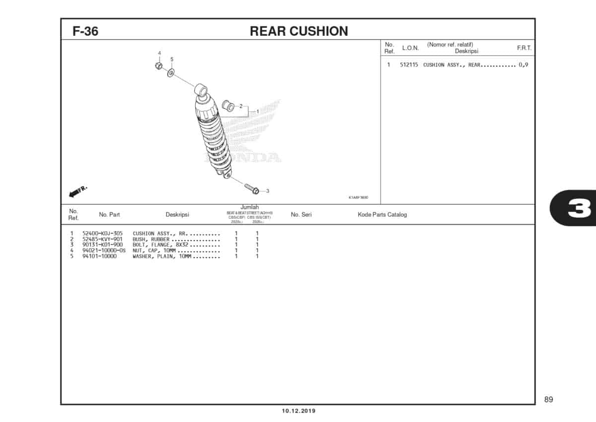 F36 Rear Cushion