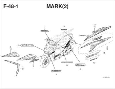 F48-1 – Mark (2) – Katalog Honda BeAT K1A