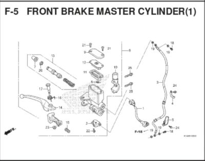 F5- Front Brake Master Cylinder