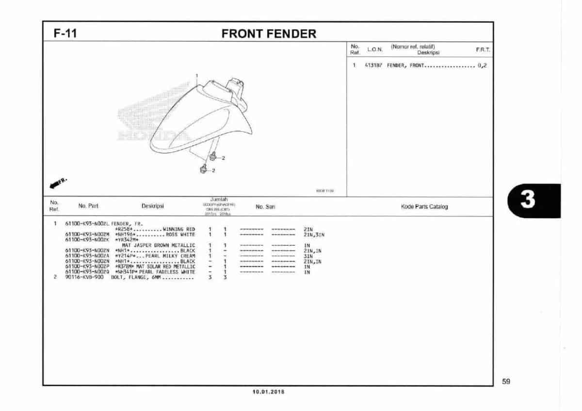F11- Front Fender