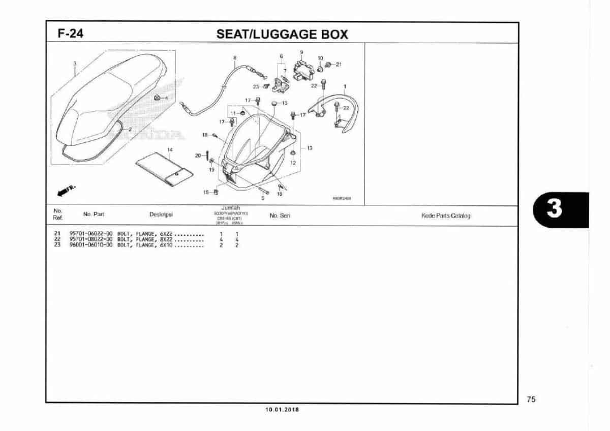 F24- Seat/ Luggage Box