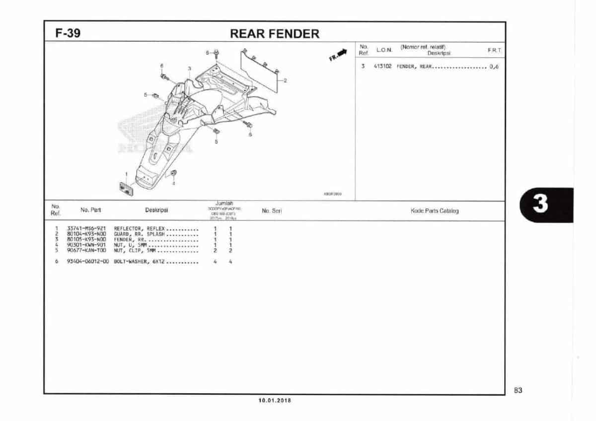 F39- Rear Fender