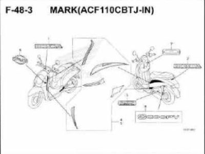 F48-3- Mark (ACF110CBTJ-IN) – Katalog Honda Scoopy eSP K93H