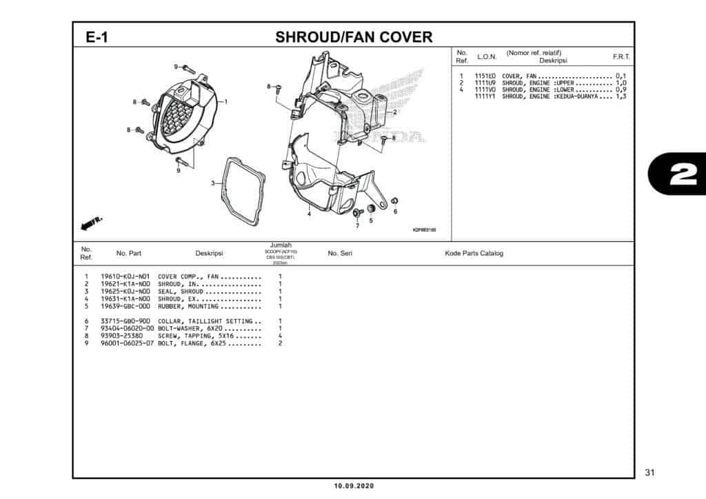E-1 SHROUD FAN COVER