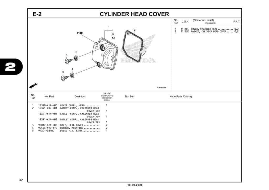 E-2 CYLINDER HEAD COVER
