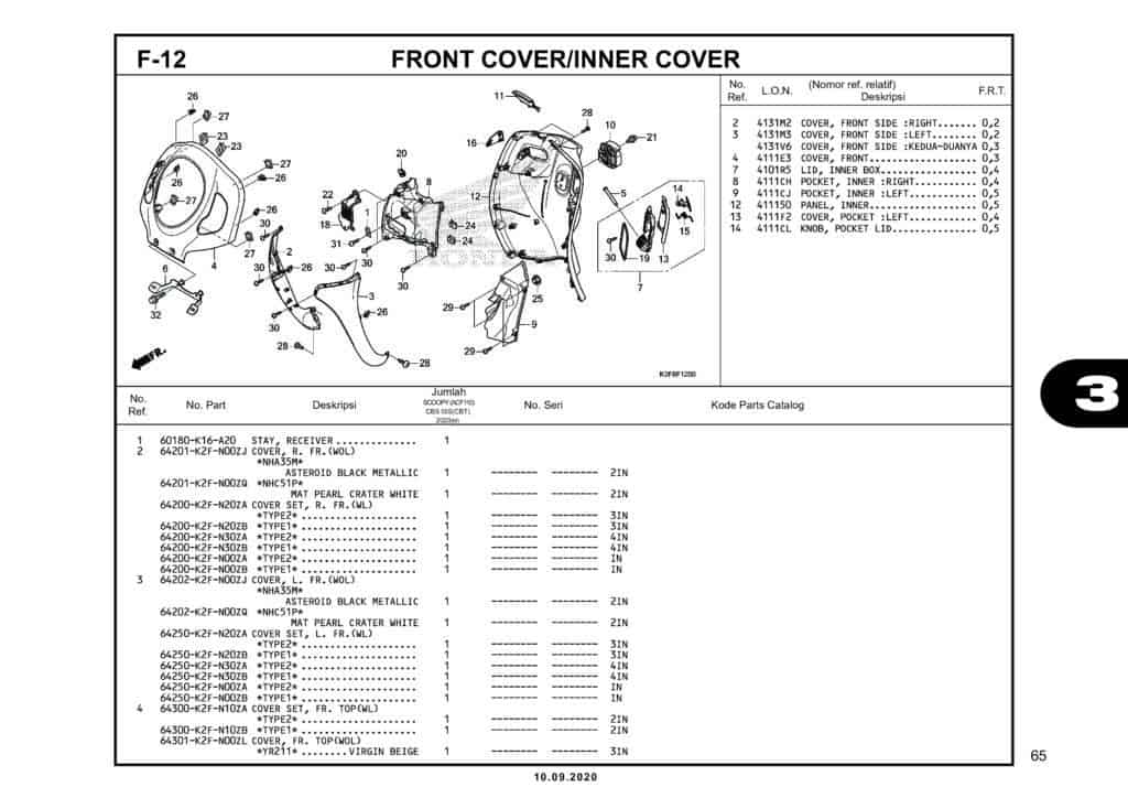 F-12 FRONT COVERINNER COVER