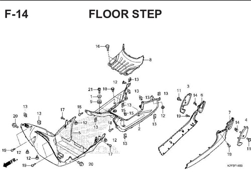 F-14 Floor Step – Katalog Honda Scoopy eSP K2F