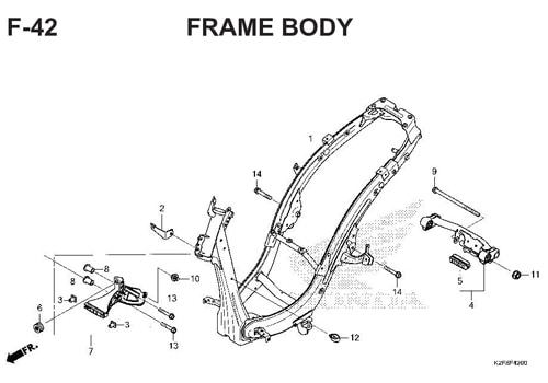 F-14 Floor Step – Katalog Honda Scoopy eSP K2F