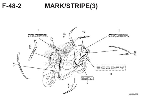 F-14 Floor Step – Katalog Honda Scoopy eSP K2F