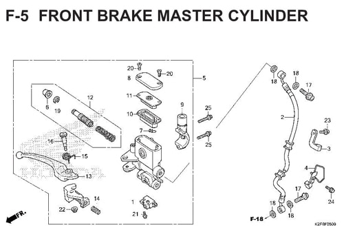 F-5-FRONT-BRAKE-MASTER-CYLINDER