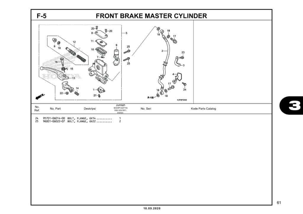 F-5 FRONT BRAKE MASTER CYLINDER (2)