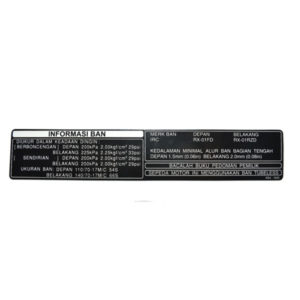 LABEL TIRE 87505K64N00