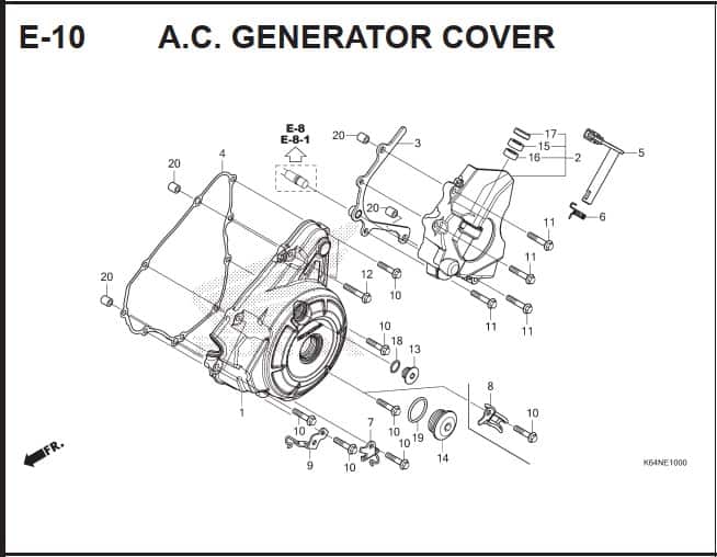 E-10 A.C Generator Cover