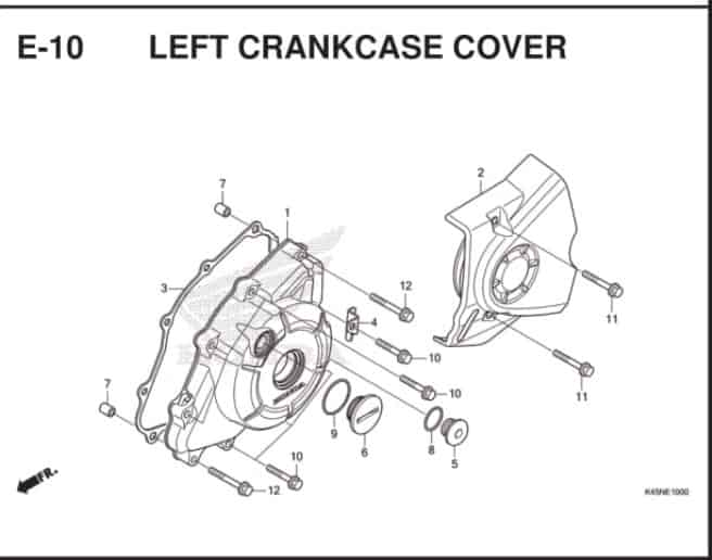 E-10 Left Crankcase Cover