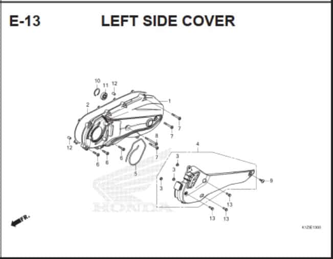 E-13 Left Side Cover