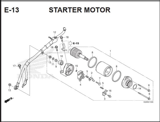 E-13 Starter Motor