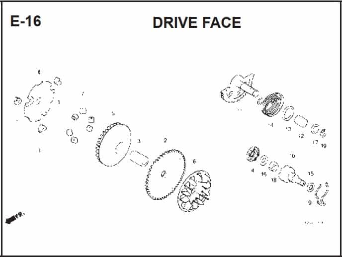 E-16 Drive Face