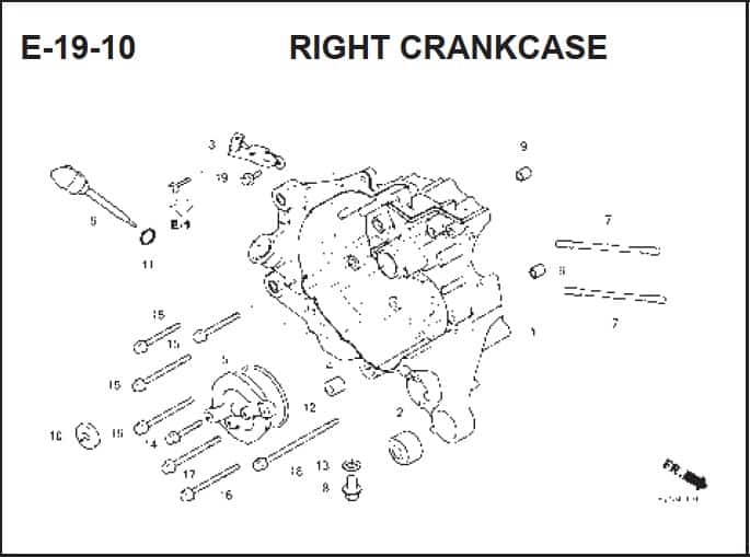 E-19-10 Right CrankCase