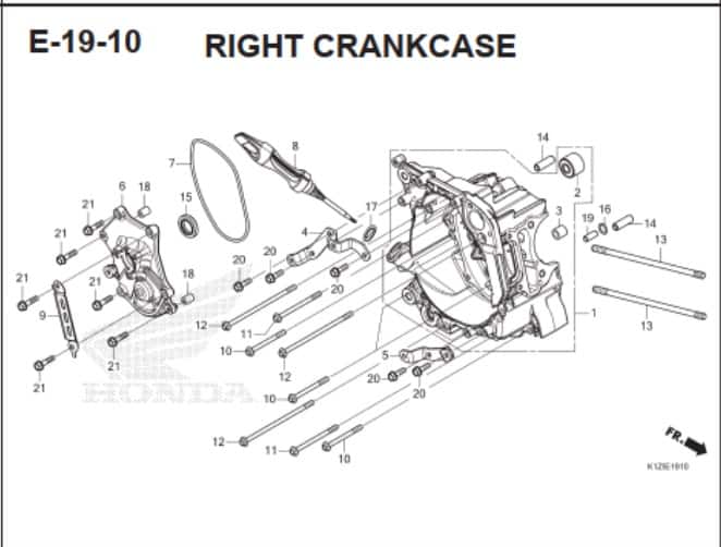 E-19-10 Right CrankCase