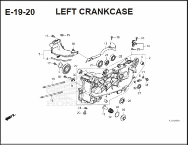 E-19-20 Left CrankCase